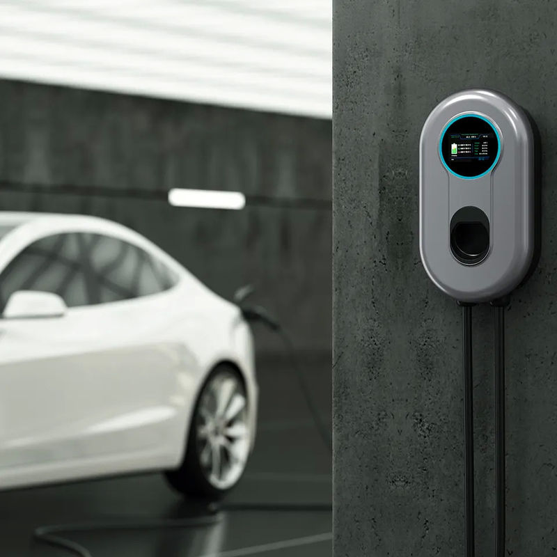 एलसीडी स्क्रीन डिस्प्ले एकल बंदूक 11kw पोर्टेबल ईवी चार्जर प्रकार 2
