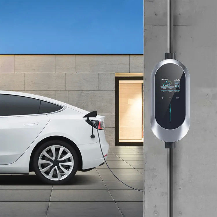 SAE J1772 प्रकार 1 7kw EU एकल बंदूक पोर्टेबल इलेक्ट्रिक वाहन चार्जर