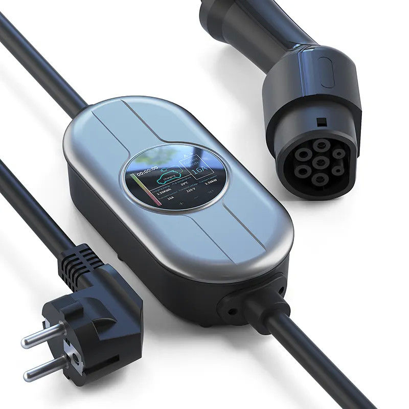 SAE J1772 प्लग पोर्टेबल EV चार्जिंग स्टेशन मोड 2 EV चार्जर CE FCC