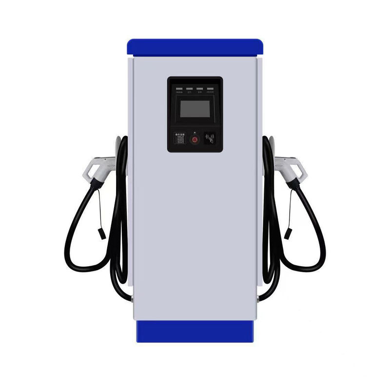 GB/T डबल गन 380V 4G EV डीसी चार्जिंग स्टेशन अनुकूलित रंग